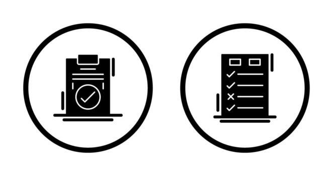 Today to Done Check List and Checkmark Icon vector