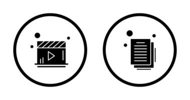 Video Player and Document Icon vector