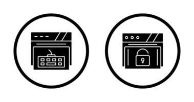 Keyboard and Padlock Icon vector