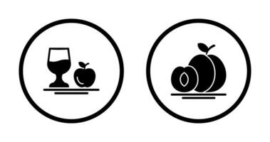 Healthy and Apricot Icon vector