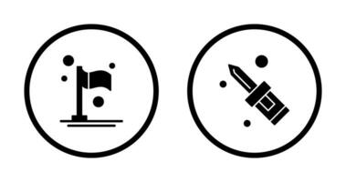 Flag and Screw Driver Icon vector