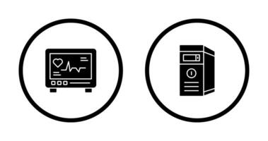 Cardiogram and Cpu Icon vector