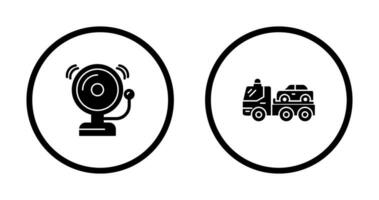 Fire Alarm and Tow Truck Icon vector