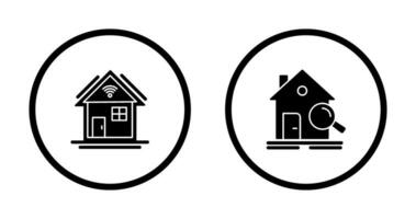 Search and Smart Home Icon vector