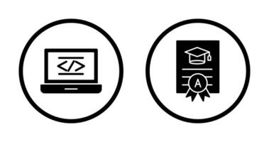 Coding and Report Card Icon vector