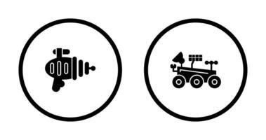 laser gun mars rover Icon vector