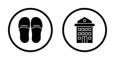 Slippers and Hotel Icon vector