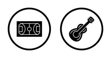 Football  and Guitar Icon vector