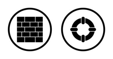 Wall and Life Saver Icon vector