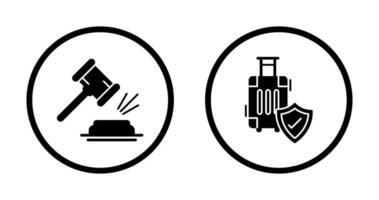 Gavel and Travel  Icon vector