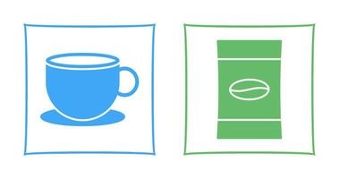 té y café paquete icono vector