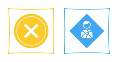 Do Not Cross And Health hazard  Icon vector