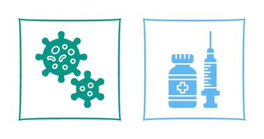 Virus and Vaccine Icon vector