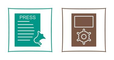 Press Releases and Management  Icon vector