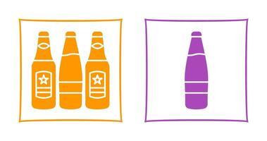 cerveza botellas y alcohol icono vector