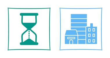 Hourglass and Real Estate Icon vector