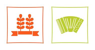 Accordion a d Wheat Icon vector