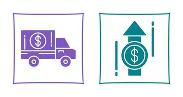 Delivery Truck and Profit Icon vector