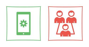 Network Settings and Connected Users Icon vector