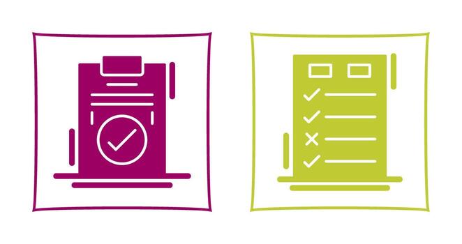 Today to Done Check List and Checkmark Icon vector