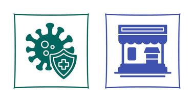 Medical Protection and shop Icon vector