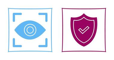 Eye Scan and security Icon vector