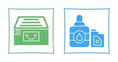 File Cabinet and Ink Cartridge Icon vector