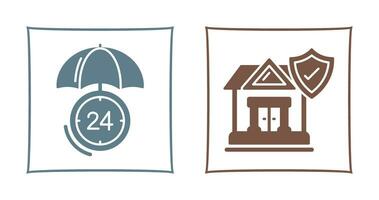 Protection and House  Icon vector