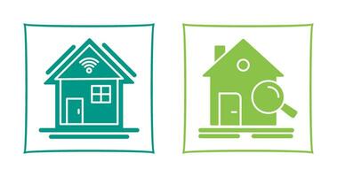 Search and Smart Home Icon vector