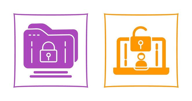 Folder and Access Icon vector