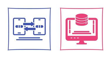 Data Synchronization and Data Storage Icon vector