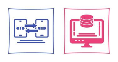 Data Synchronization and Data Storage Icon vector