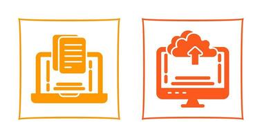 Document and Upload Icon vector