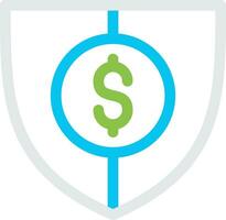 Shield Money Creative Icon Design vector