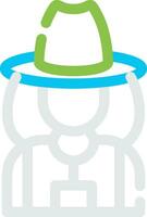 Lady Farmer Creative Icon Design vector