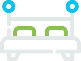 Double Bed Creative Icon Design vector
