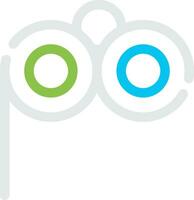 Lorgnette Glasses Creative Icon Design vector