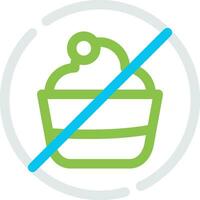 No Sweets Creative Icon Design vector