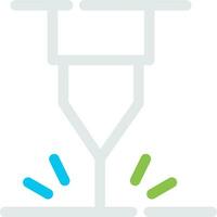Water Cutting Machine Creative Icon Design vector