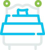 Double Bed Creative Icon Design vector