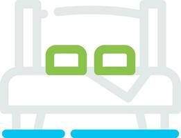 Double Bed Creative Icon Design vector