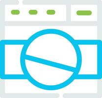 Washing Machine Creative Icon Design vector