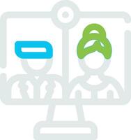 Online Interview Creative Icon Design vector