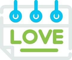 Love Calendar Creative Icon Design vector