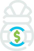 Money Bag Creative Icon Design vector