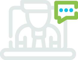 Online Interview Creative Icon Design vector