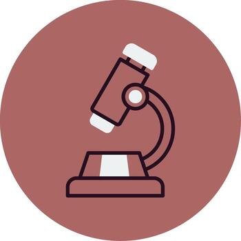 icono de vector de microscopio