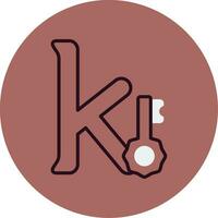 Small K Vector Icon