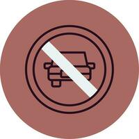 No Car Vector Icon