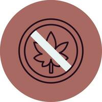 No Cannabis Vector Icon